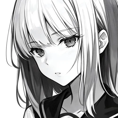 黑白头像女生
