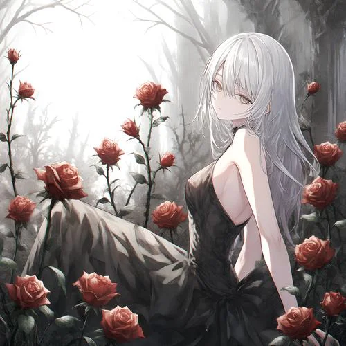 黑暗系动漫头像女