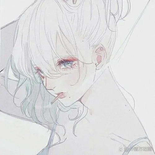 女生头像白色简约系
