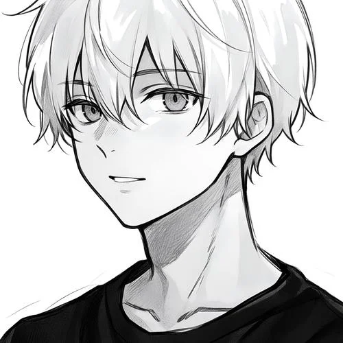 qq男生头像黑白