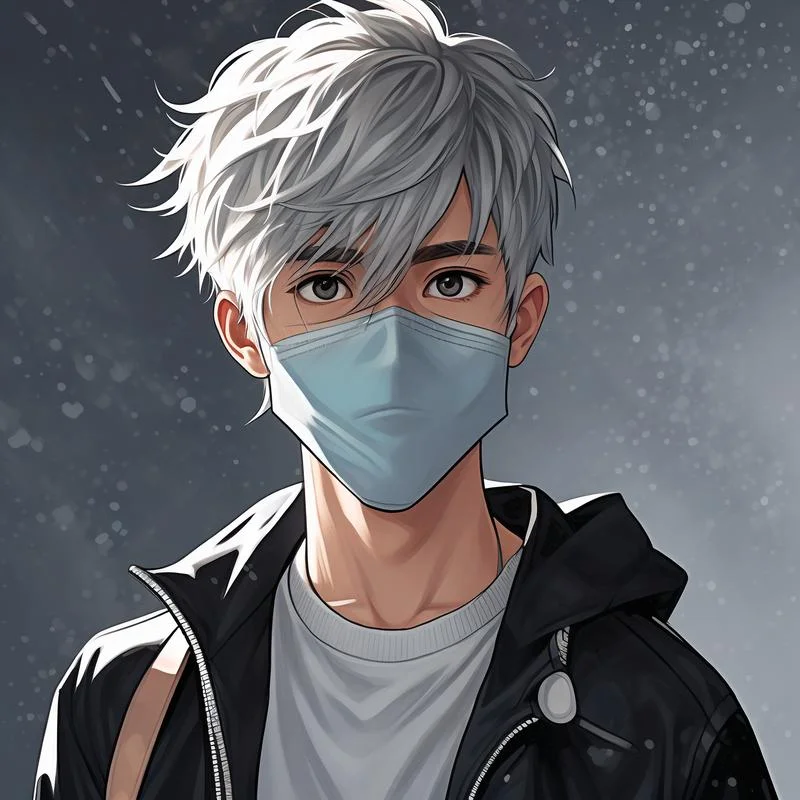 带口罩的男生头像