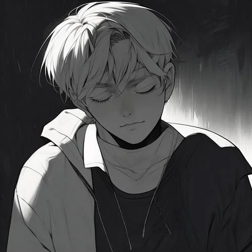 qq头像黑白男生