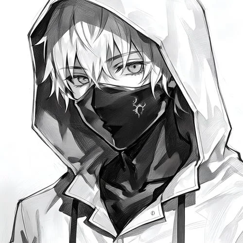 qq头像黑白男生