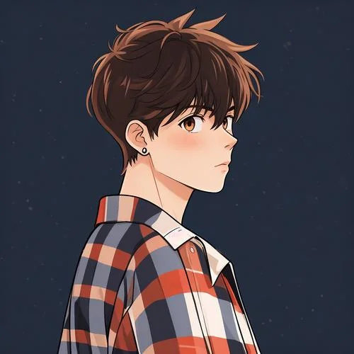 格子控男生头像