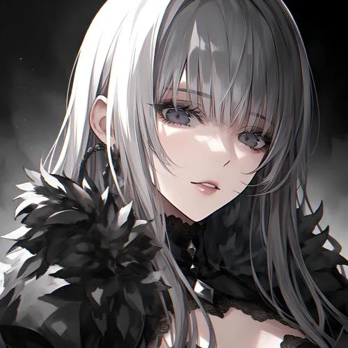 动漫黑暗系少女头像