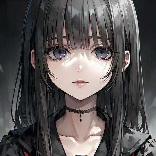 动漫黑暗系少女头像