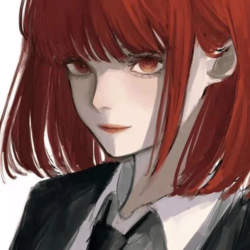 韩系红色系女生头像