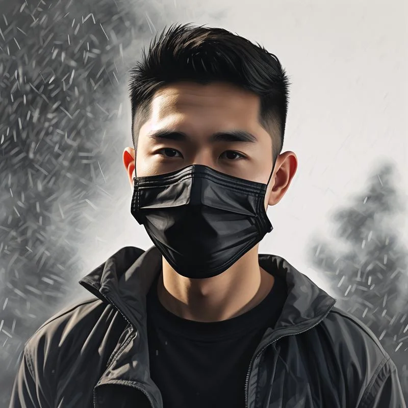 带口罩的男生头像