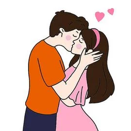 情侣接吻头像