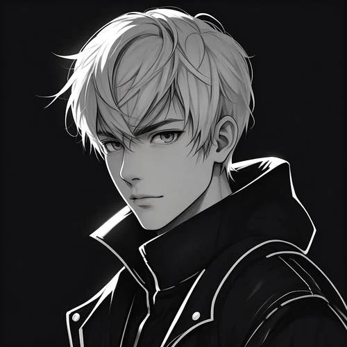 黑白头像男生