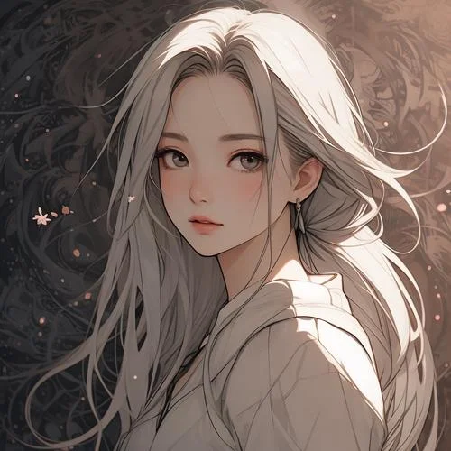 女生头像白色简约系