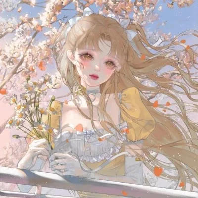 超仙唯美带花女生动漫头像图片