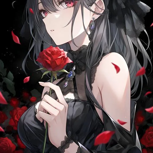 女生头像动漫黑暗系