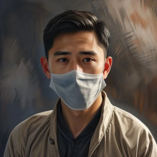 带口罩的男生头像