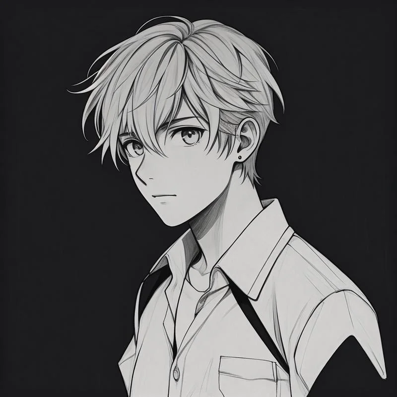 黑白头像男生