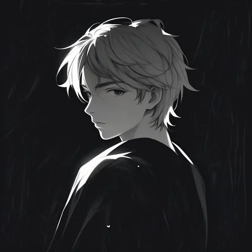 qq头像黑白男生