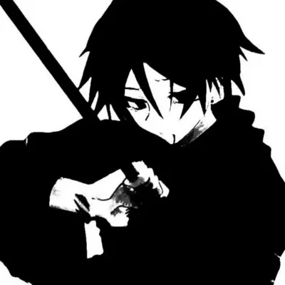 二次元黑白丧系动漫男头 我们早 男生头像 我要个性网