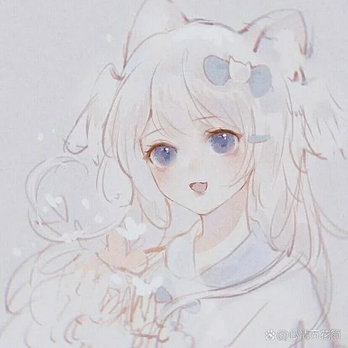 女生头像白色简约系