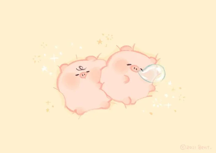 小猪情侣头像一左一右
