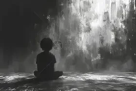 孤独黑暗系头像男生