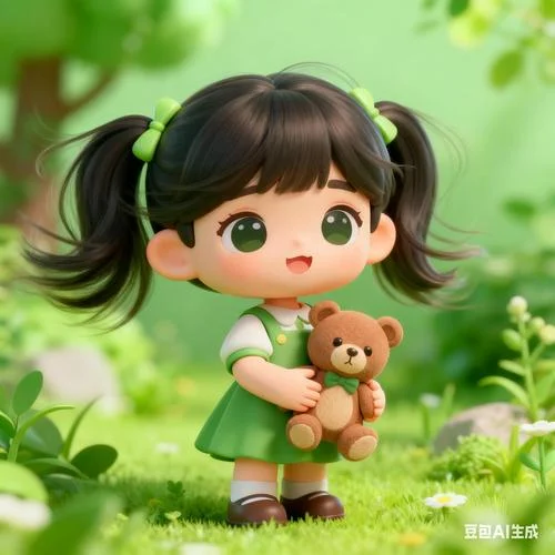 清新绿色森系女生头像