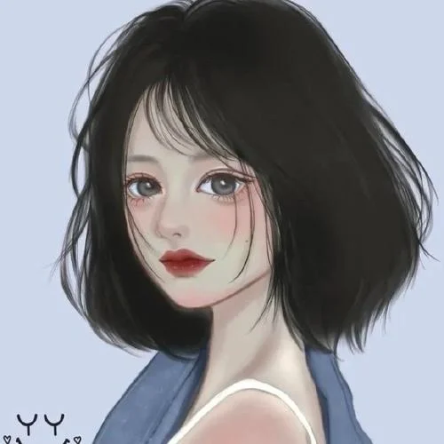 短头发女生头像