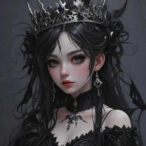 暗黑系头像女高冷