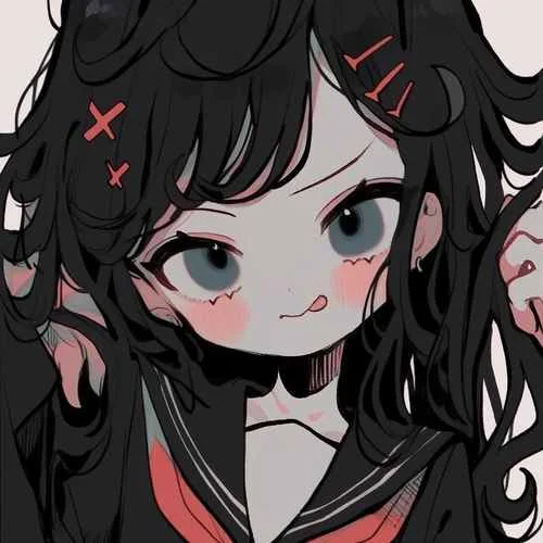 黑暗系女生头像动漫-暗系女生动漫头像
