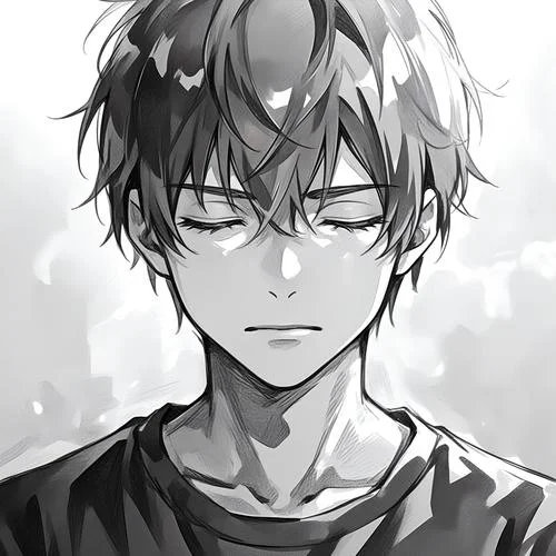 qq男生头像黑白