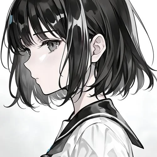 黑白头像女生