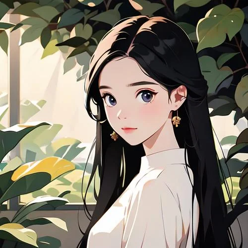 qq头像高清女生森系