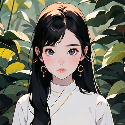 qq头像高清女生森系