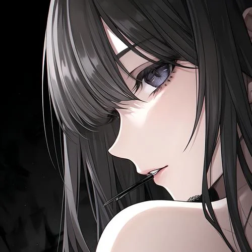 动漫黑暗系少女头像