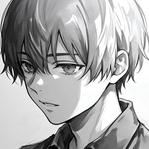 黑白头像男生