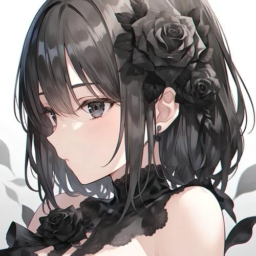动漫黑暗系少女头像